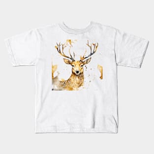 watercolor deer Kids T-Shirt